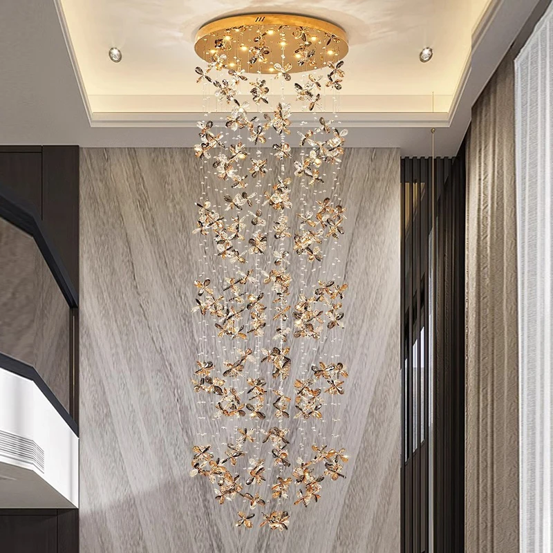 

Modern Home Decoration Luxury Crystal Chandelier, Stair Chandelier, Living Room Chandelier, Indoor Lighting