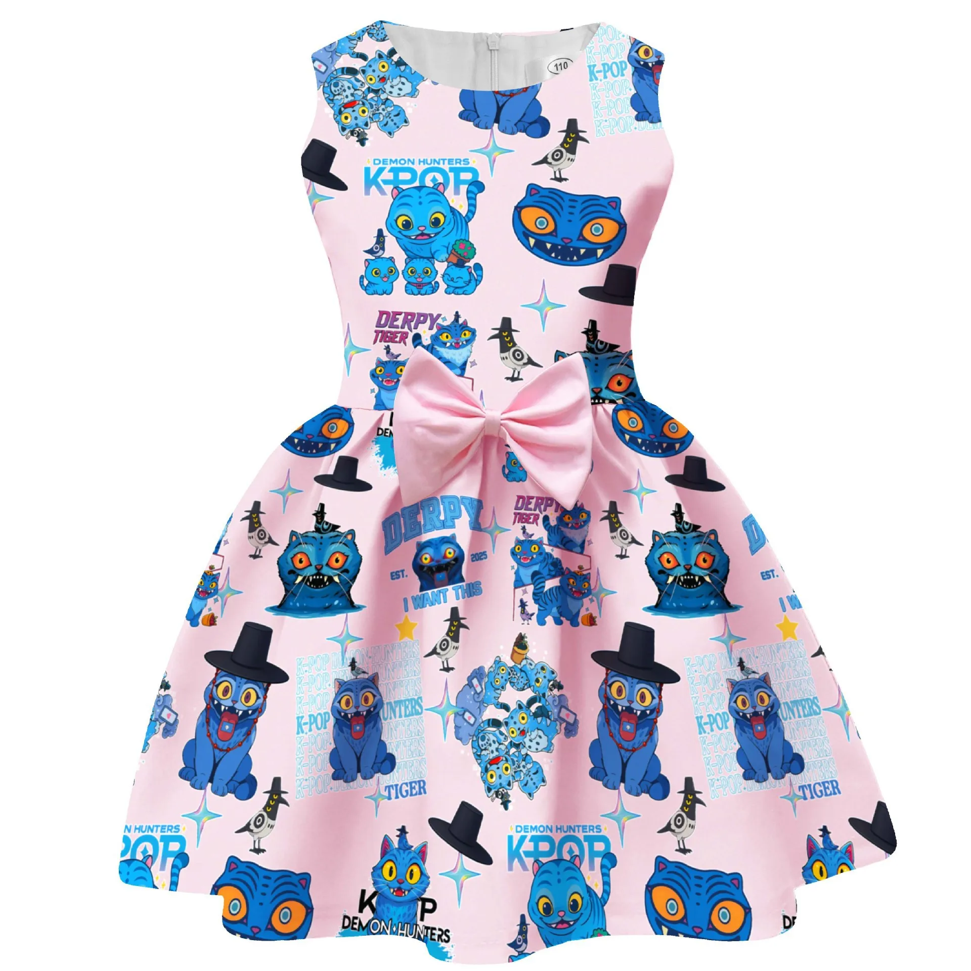 

Girl Tutu Dress Kpop Demon Hunters Fashion Christmas Princess Dress Kids Big Bow Birthday Party Clothes
