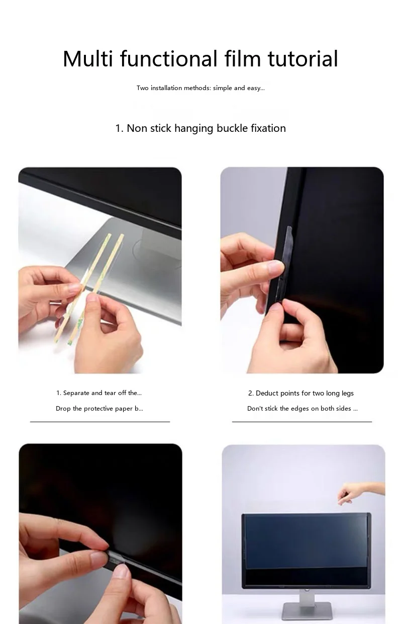 360 ° Vollständiger Sichtschutzfilter 11,6-34 Zoll Anti-Spionage Blaulichtfilter für Laptop – Detail 10