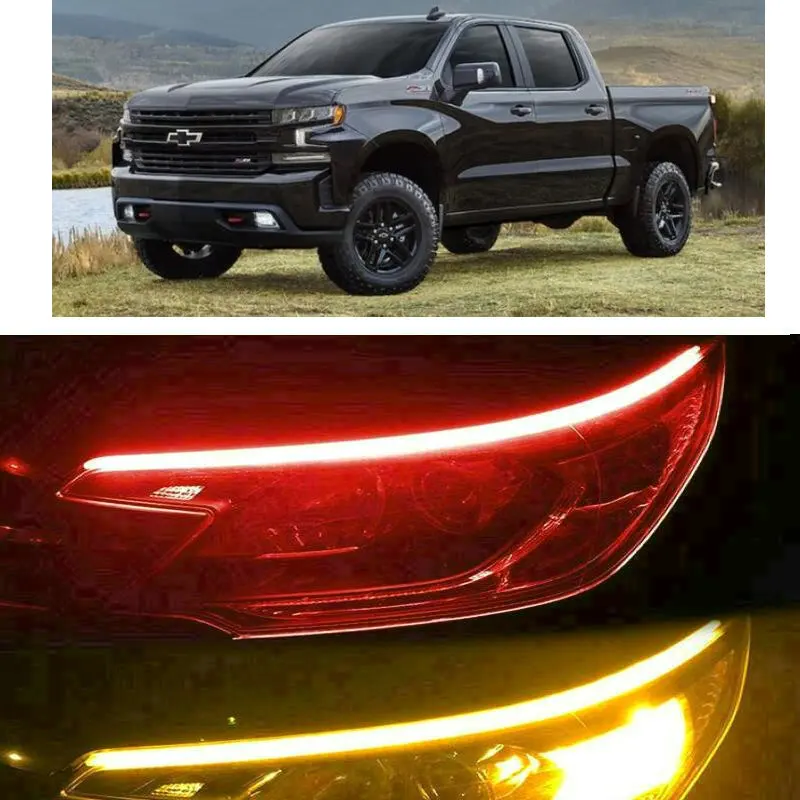 

30cm 45cm 60cm Startup Scan Flow turn signal Light For Chevy Silverado Sonic Suburban Traverse pickup trax camaro