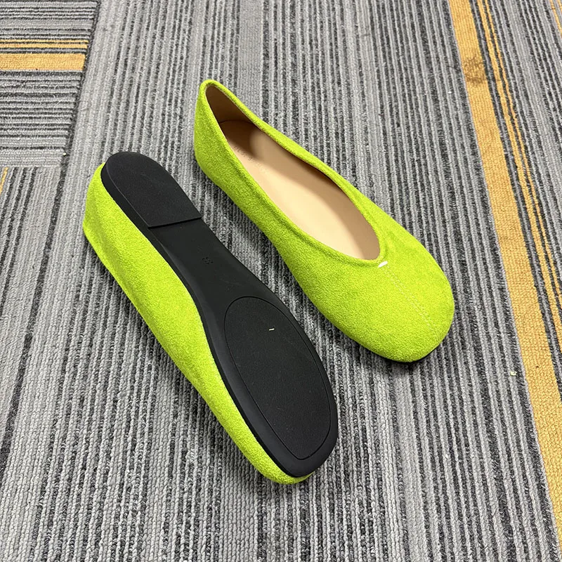 Modische Damen-Ballerinas, flache Schuhe, lässige, flache Damenschuhe, runde Zehen, weiche Damenschuhe. – Detail 7