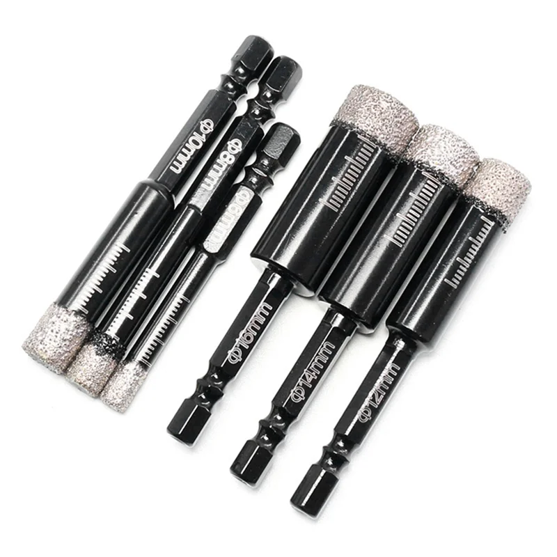 

Y51A-5-Piece Brazed Drill Set Brazing Hole Opener Set Is Suitable For Marble Tiles Stone Glass