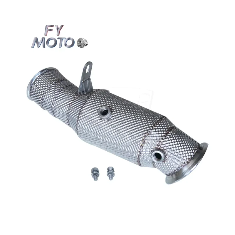 N55 3.0T EWG Exhaust Downpipe Fits F22 F32 F33 435i/xi M235i/xi 2013+ F87 M2 2016+ With Heat Shield T304 Stainless Pipe