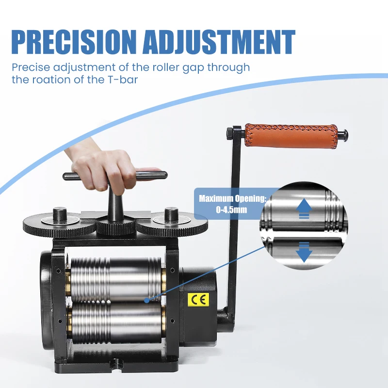 Black Rolling Mill Machine Jewelry Jewellery Ring Making Engraving 130MM Flat Metal Goldsmith Gold Silver Engraver Tool LA-RM02A