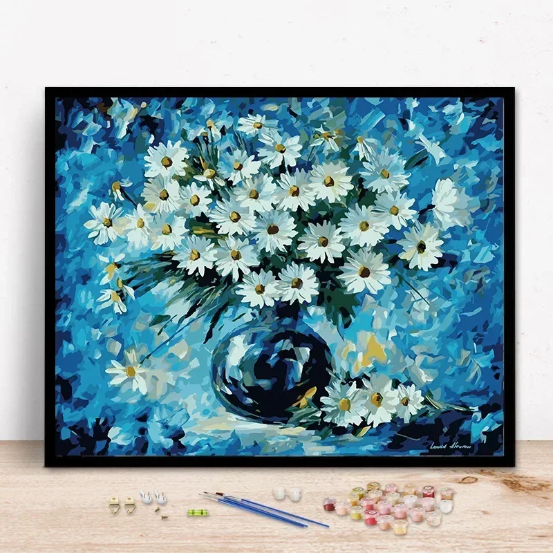 

22990-Tulip diy digital acrylic flower painting explosion hand-filled landscape painting