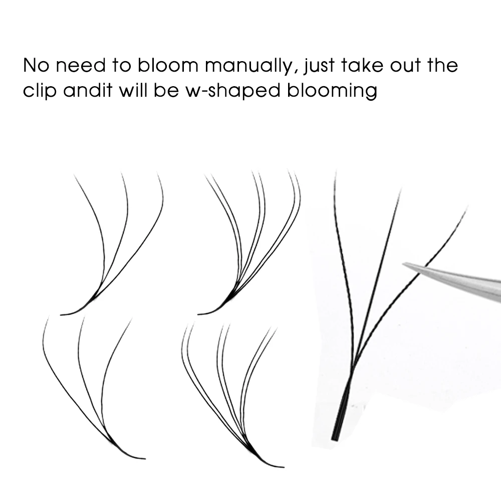 FADVAN W Shape Eyelash Extensions 3D 4D 5D 6D 7D 8D Premade Fans Eyelashes Natural Soft Light Individual Lashes Makeup Tools