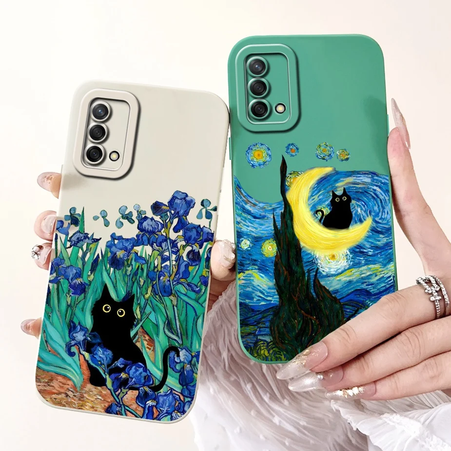 For Oppo A74 4G Case Oppo A54 A94 Fashion Patterned Cover Soft TPU Phone Case For Oppo A94 A 54 74 OppoA54 OppoA74 OppoA94 Shell