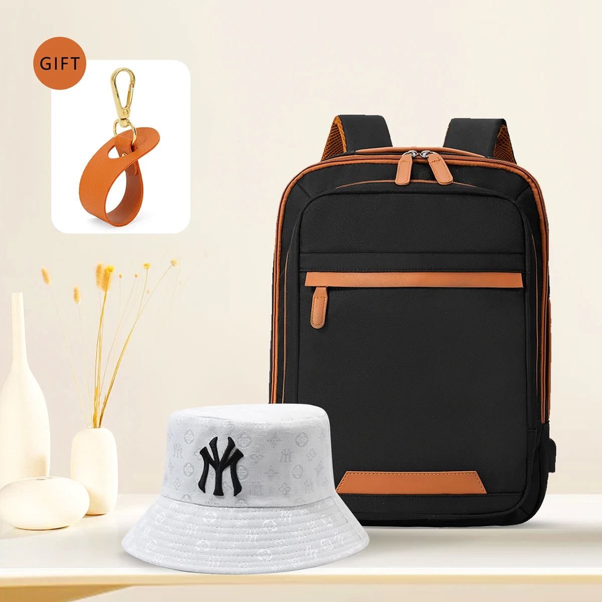 myco Hochwertiger wiederaufladbarer USB-Rucksack für Herren, wasserdichte Tasche, großer Laptop-Rucksack, Unisex, Schultasche, Jugendrucksack 6