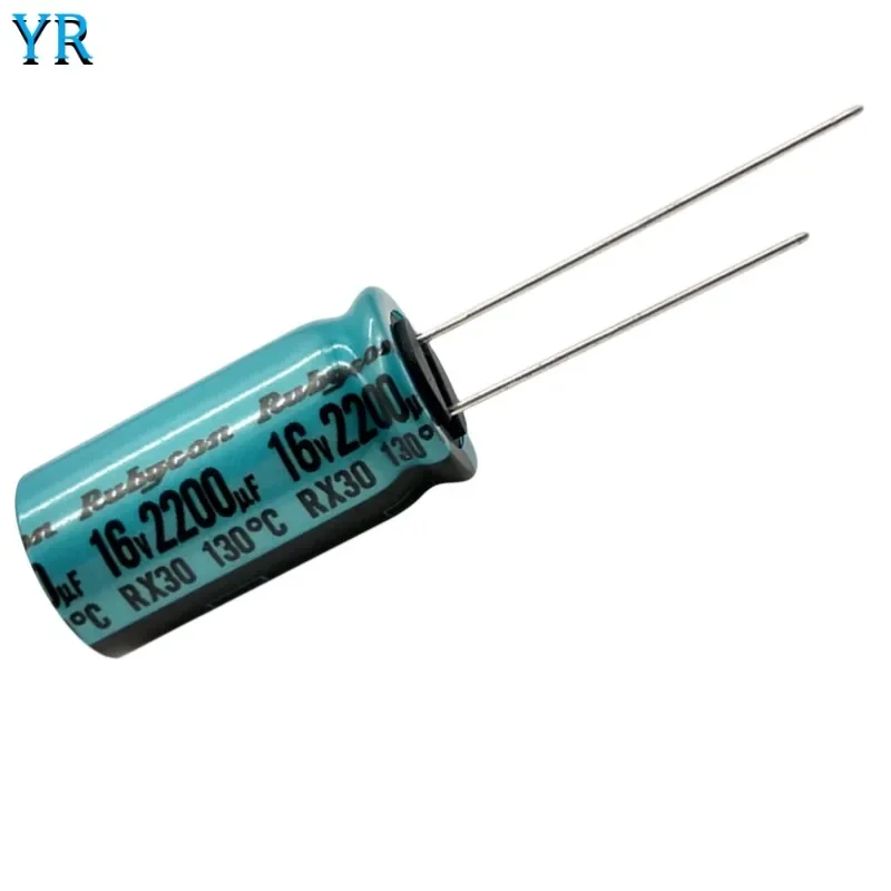 

10PCS Rubycon 16V2200UF 12.5x25mm Electrolytic Capacitor RX30 130℃ 2200uf 16V 12.5X25MM