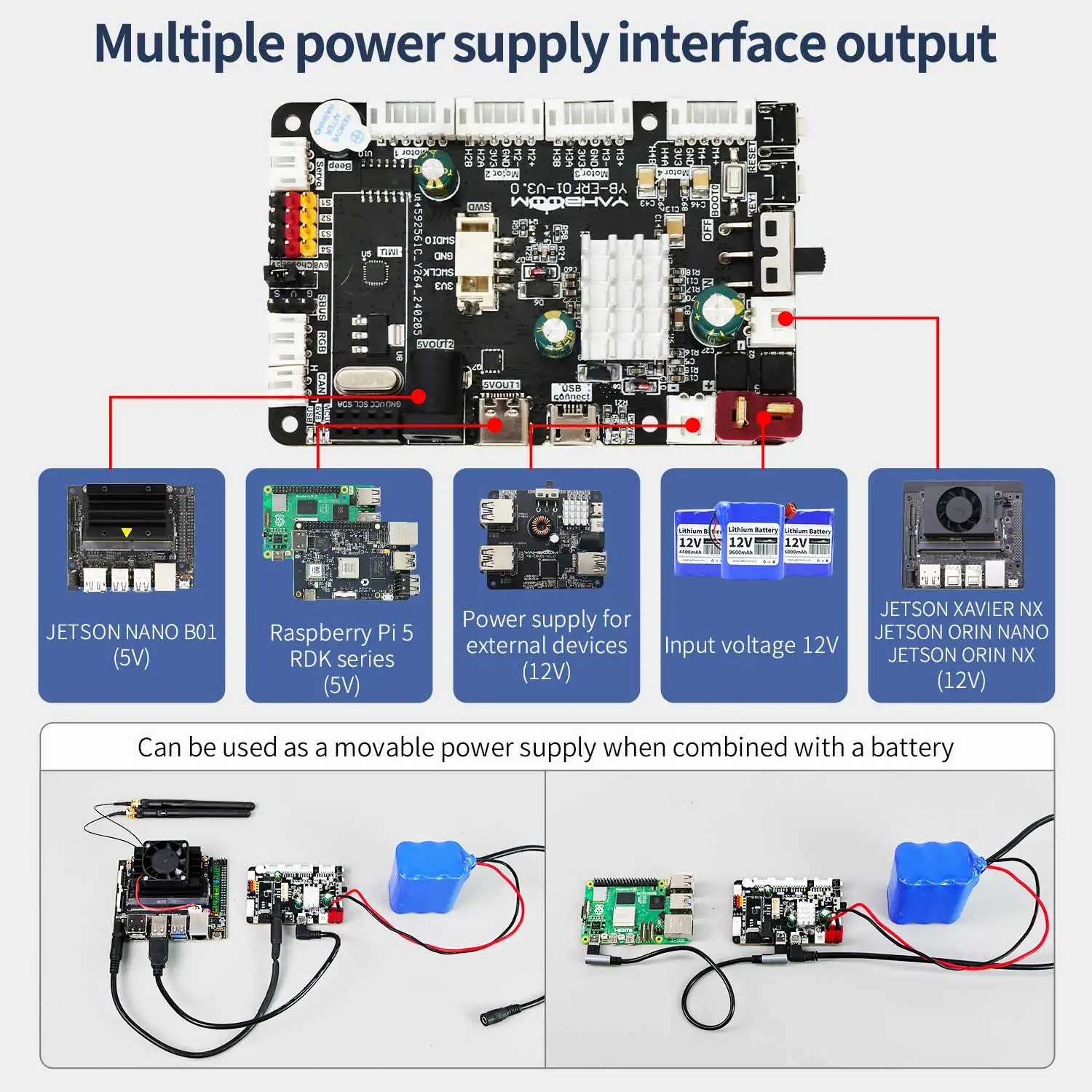 ROS-Roboter-Steuerplatine mit STM32F103RCT6, unterstützt RaspberryPi 5JetsonRDK X3