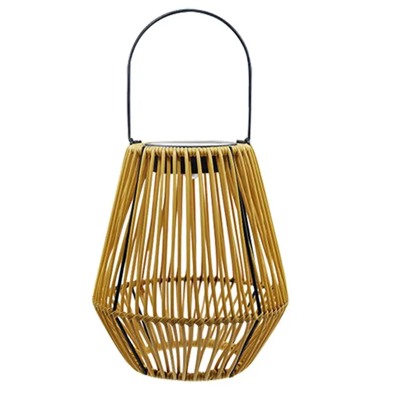 

Outdoor Solar Lamp Rattan Garden Light Decorative Solar Lantern Lights Outdoor Waterproof Portable Garden Lanterns For Patio