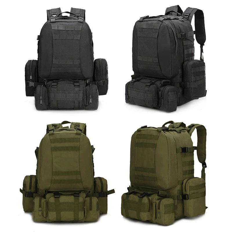 50L Tactical Backpack 4 in 1 Military Army Molle Backpack Sport Bag Waterproof Outdoor Hiking Camping Travel 3D Rucksack mochila