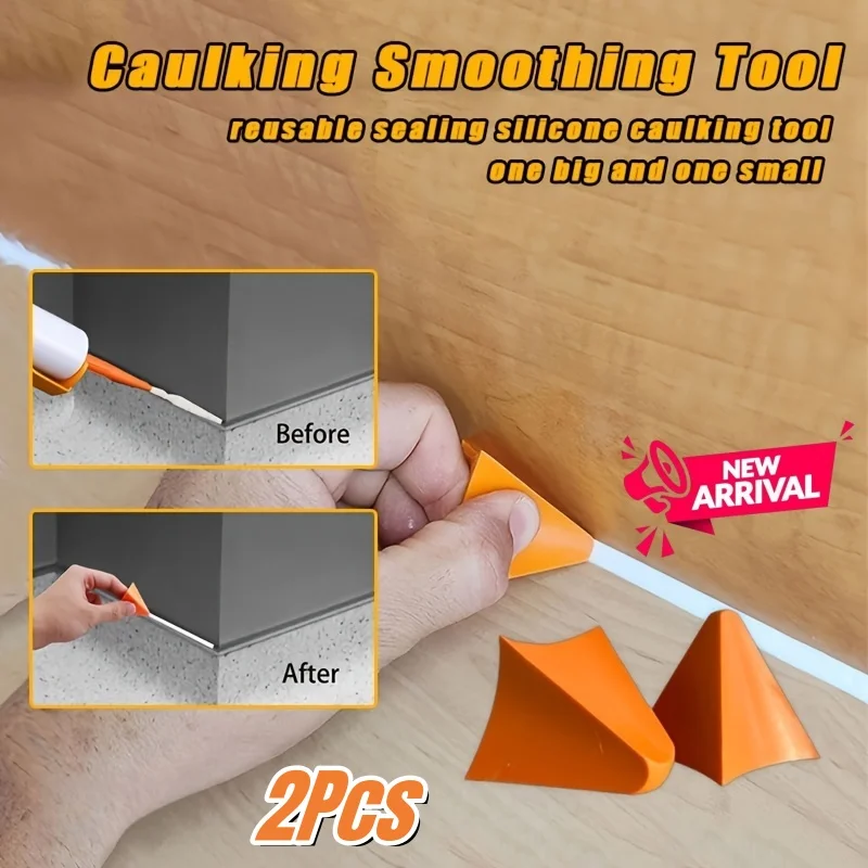 2-teiliges Silikon-Dichtungswerkzeug-Set, Dichtmittel, Mörtel, Finishing-Werkzeug, Spreizer, Spachtel, Schaber für Küche, Badezimmer, Bodendichtmittel, Abdichtung
