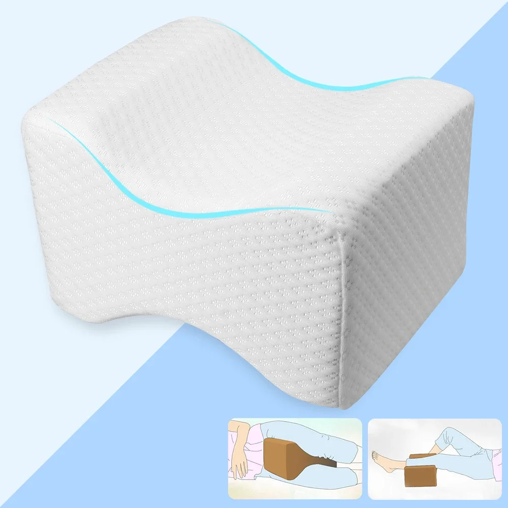 Memory Foam Knee Pillow Back Support Align Spine  Body Pillows for Side Sleepers for Orthopedic Sciatica Back Leg Hip