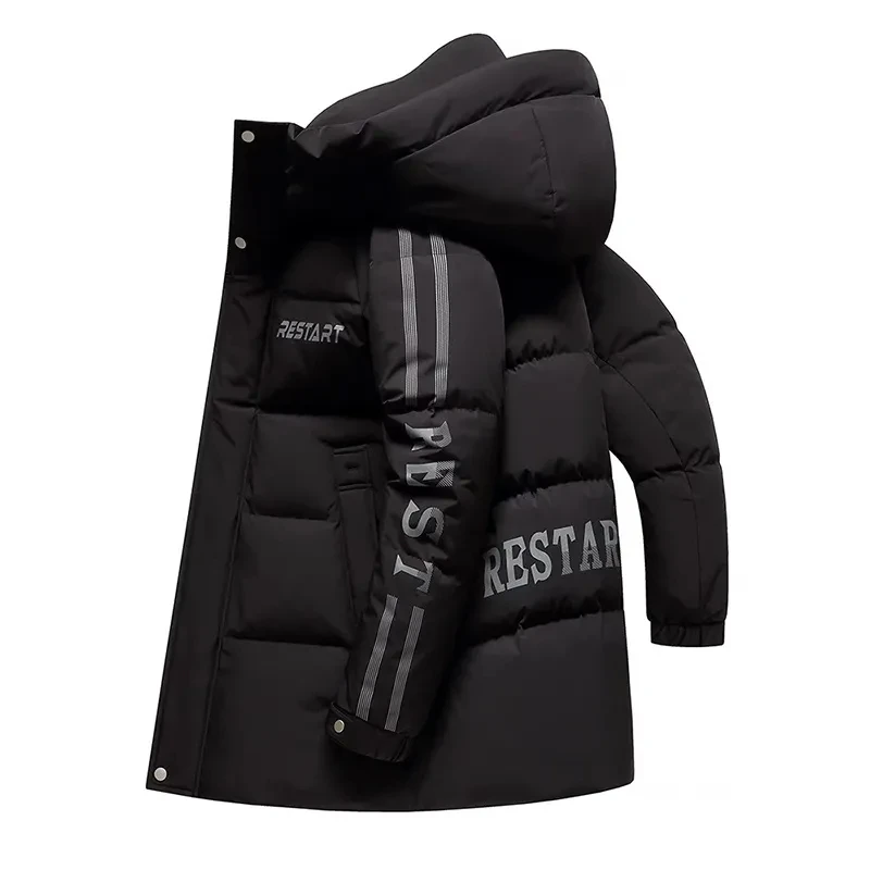 Warm Cotton Padded Coat Ladies Parkas Long 2025Winter New Men Down Cotton Jacket Women Korean Loose Outerwear Hooded Outcoat Top