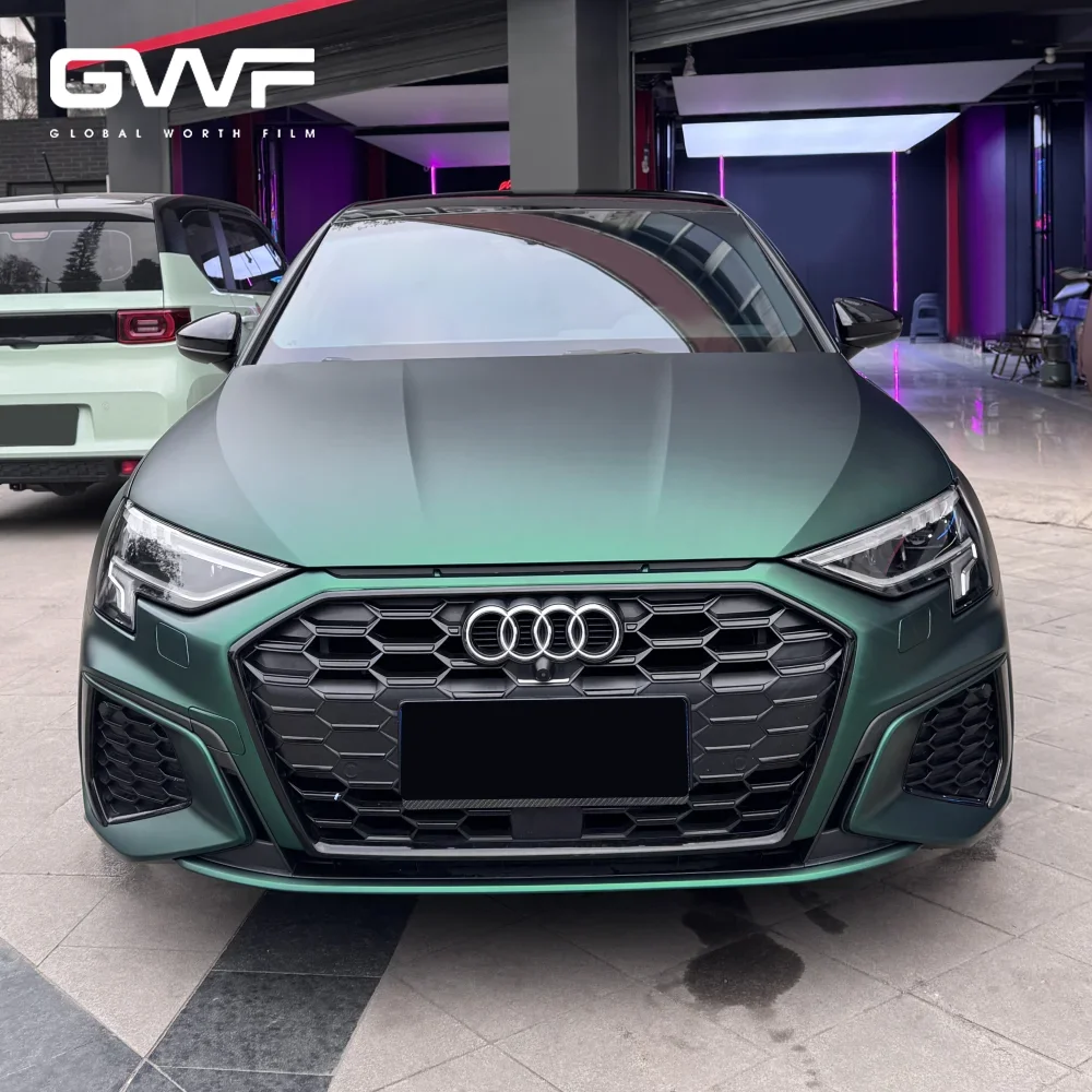 

1.52*15m 7.5mil Green Self Healing Anti Scratch Colorful Color Change Auto Paint Protection Car Vinyl Wrap Color Tpu Ppp Film