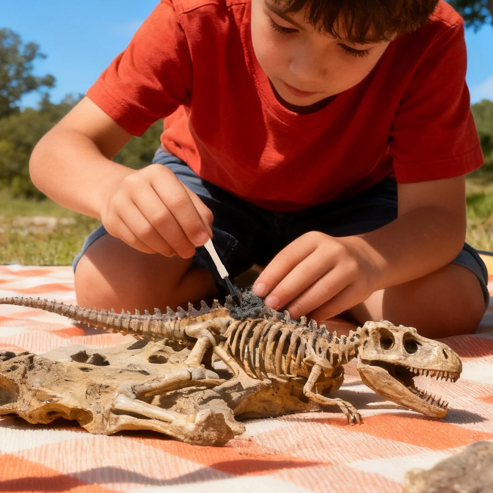 50個入り 子供用発掘キット ミニ恐竜発掘ブラシ チゼル 考古学ツール 男の子 女の子 恐竜の卵 科学探検用
