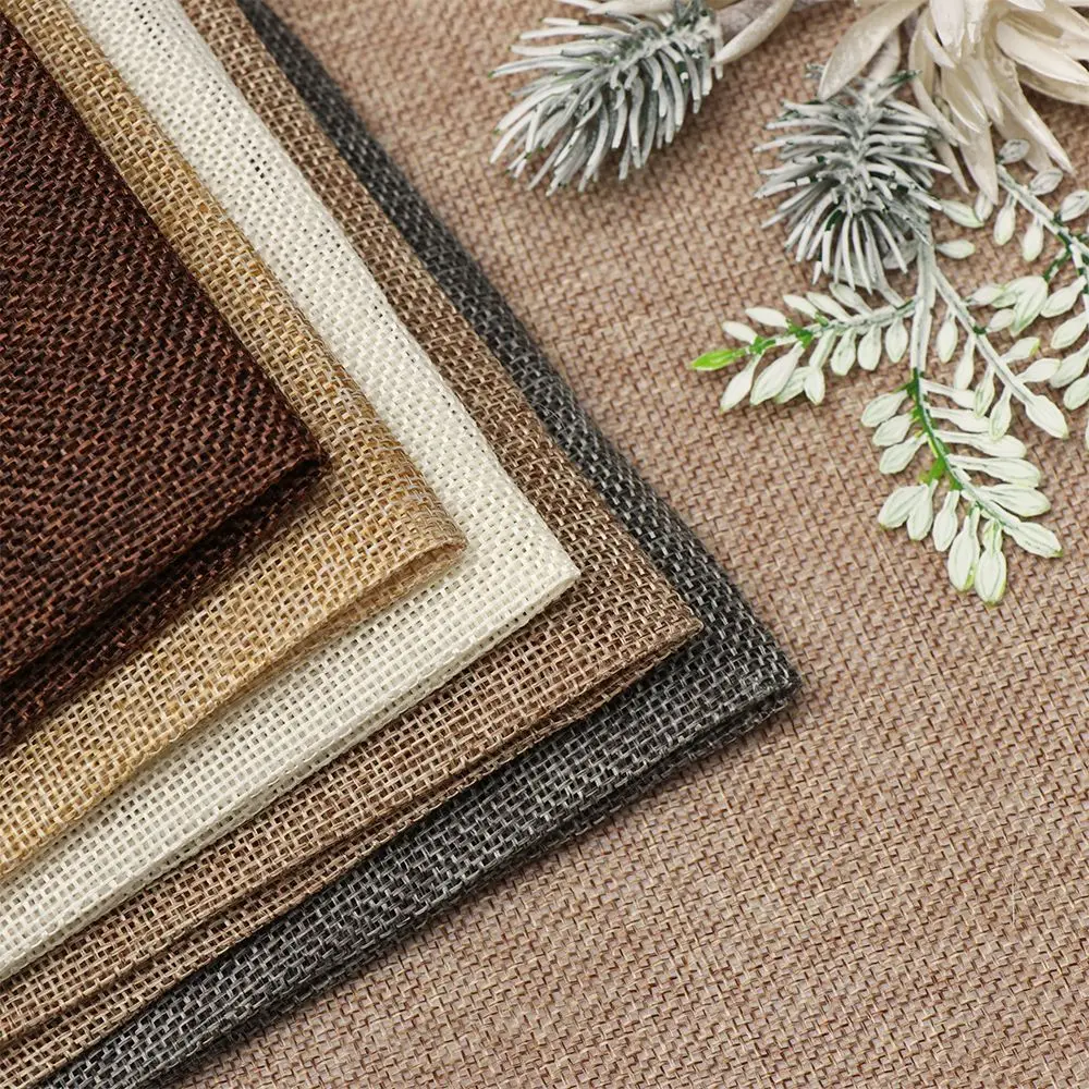 

Ornaments Photo Shooting Vintage 45*50cm Burlap Cloth Solid Color Backdrops Linen Woven Fabric Backgrounds Background Cloth