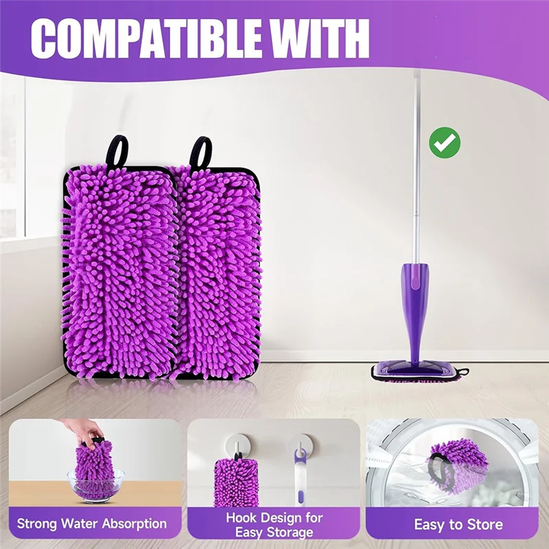 

A99G-6 Pack Многоразовая швабра для Swiffer Wet, салфетки для сухой и влажной уборки для всех типов пола