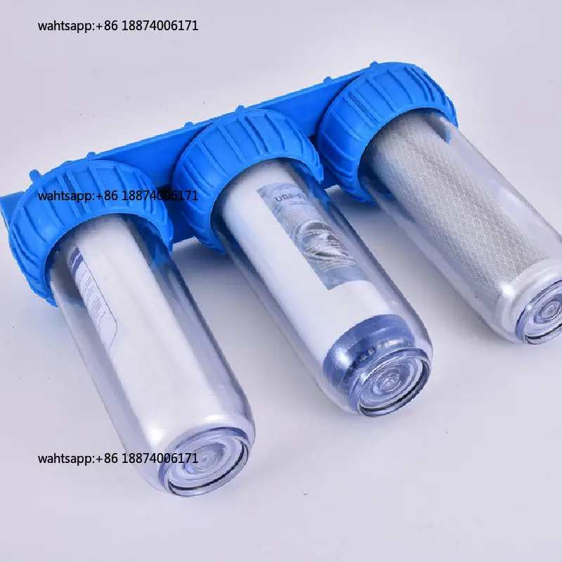 10 inch three-stage transparent bottle triplet pre-filter household kitchen tap water pipe filter water purifier