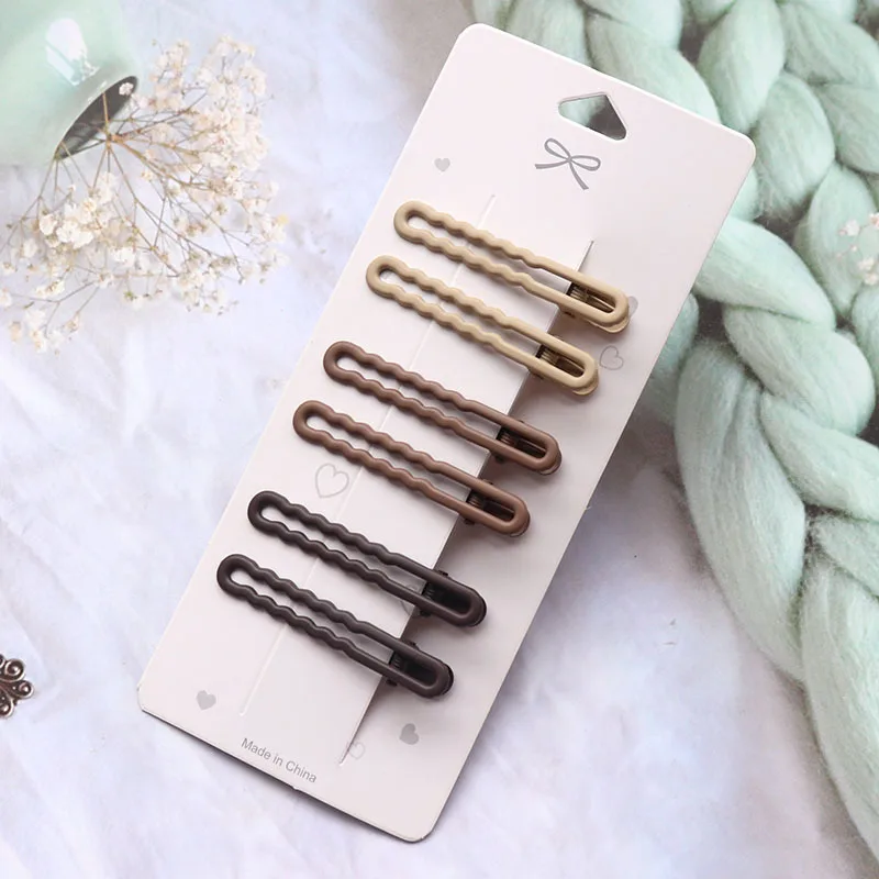 Hair Clip Accessories for Women Pinzas Para El Cabello Pince Cheveux for Girls Pelo Korean Cute Brown Side Femme Pins