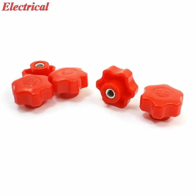 M10 50mm Dia Thread Plastic Six Pointed Star Head Clamping Knob