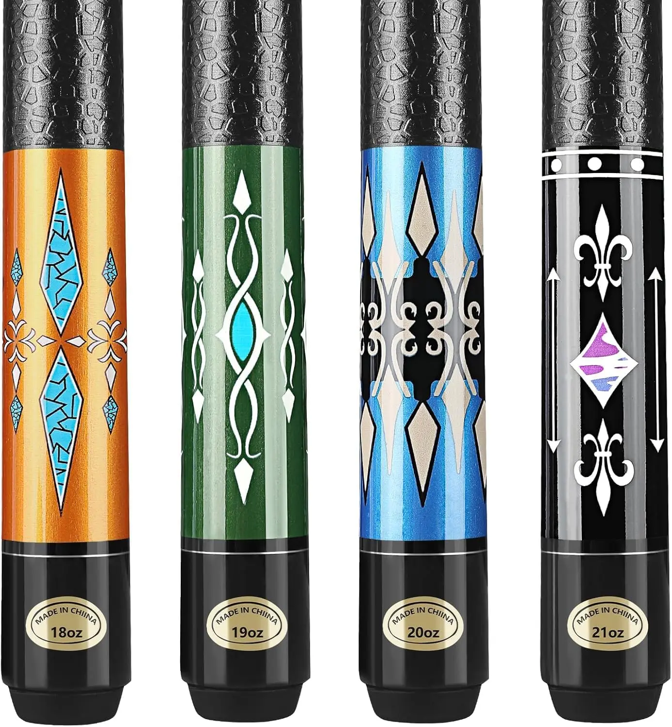 

58" Pool Cue Sticks for Adults, 13mm Tip, Canadian Maple Wood, 18-21 oz, 2-Piece Billiard Cue Set for Bar Home