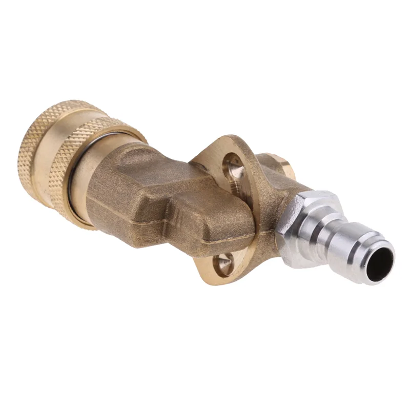 

1/4In Quick Connect Pivoting Coupler Adjustable Adapter W/5 Spray Nozzles Copper Connection For High Pressure Car Washer