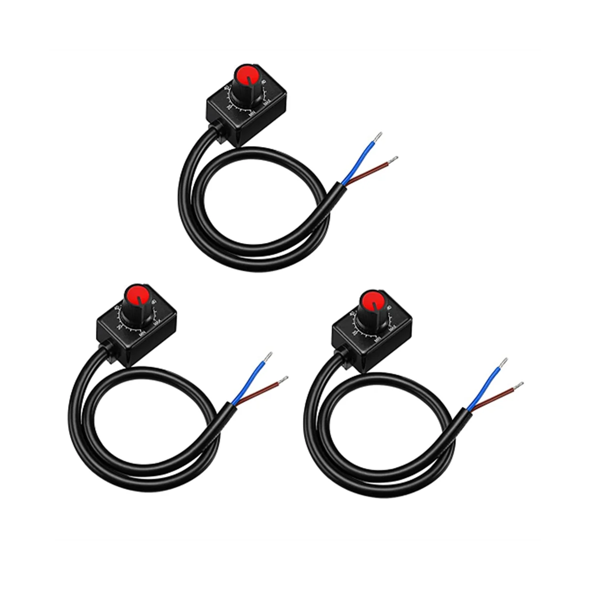 Dc 0/1-10V Knop Led Dimmer, Laagspanning Passieve Dimmer Pwm Dimmen Voor 0-10V Of 1-10V Dimbare Elektronische Led Driver 3Pc