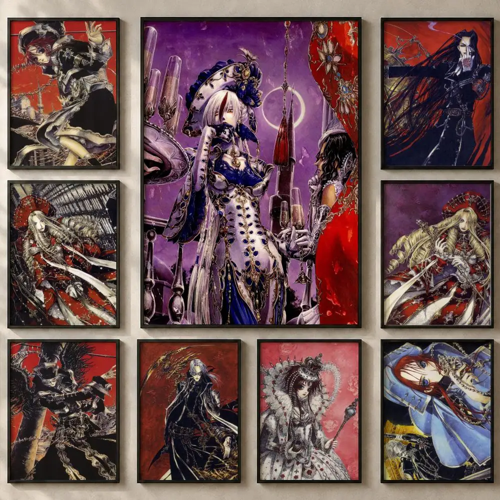 Legendary Anime Trinity Blood Poster Art  Self-Adhesive No Glue Residue Wall Sticker for Home Office Nursery