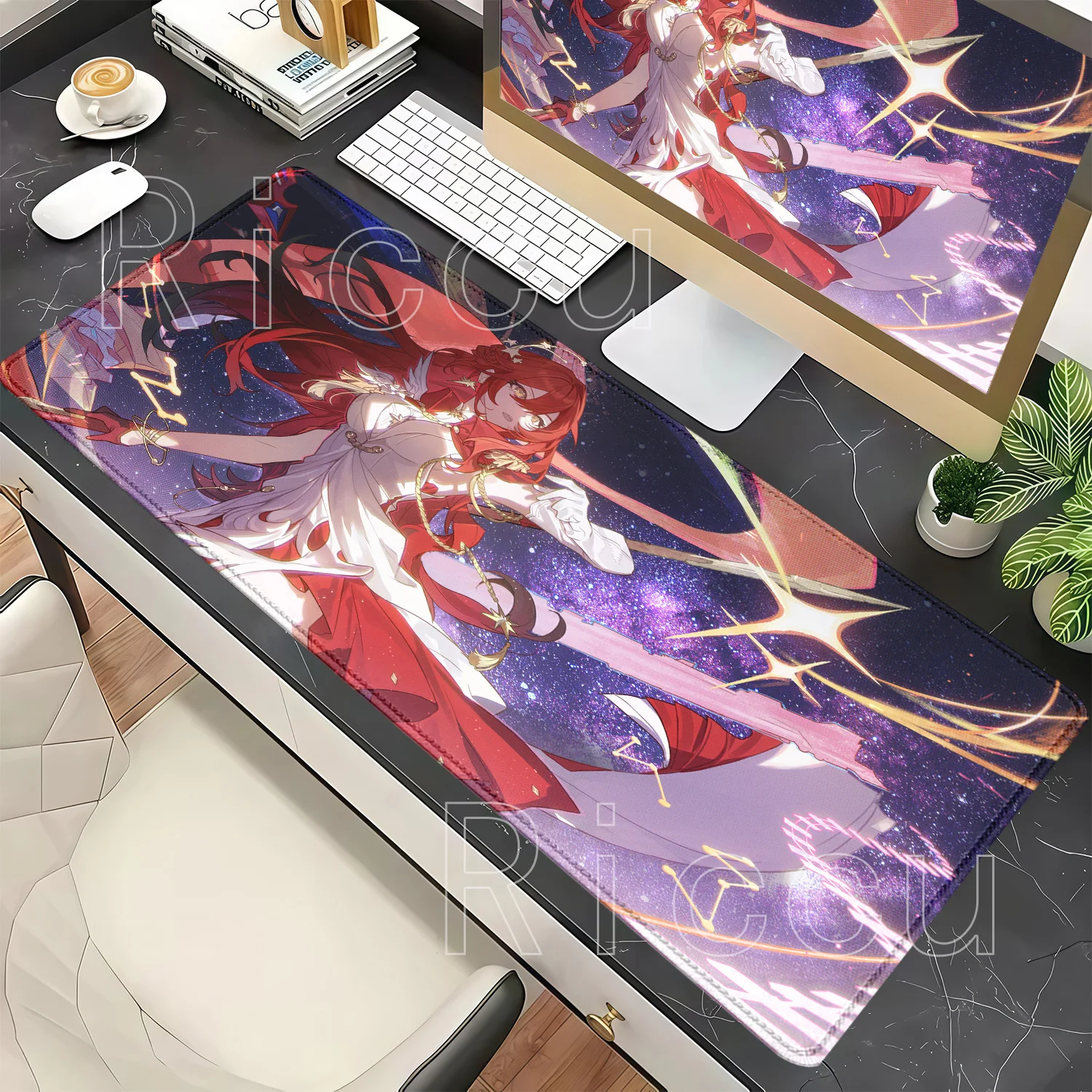 Mousepad Himeko Nova Honkai Star Rail HSR Anime Girl HD Printing Keyboard Overlock Mouse Pad PC Office Non-slip Esports Desk Mat