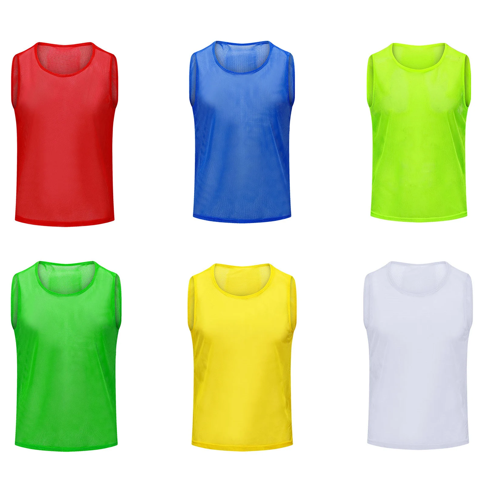 1PC Football Vest Jerseys Sports Training BIBS Mesh Vests Loose Basketball Sports Training Jerseys For Adults 160-210 Lbs 175cm