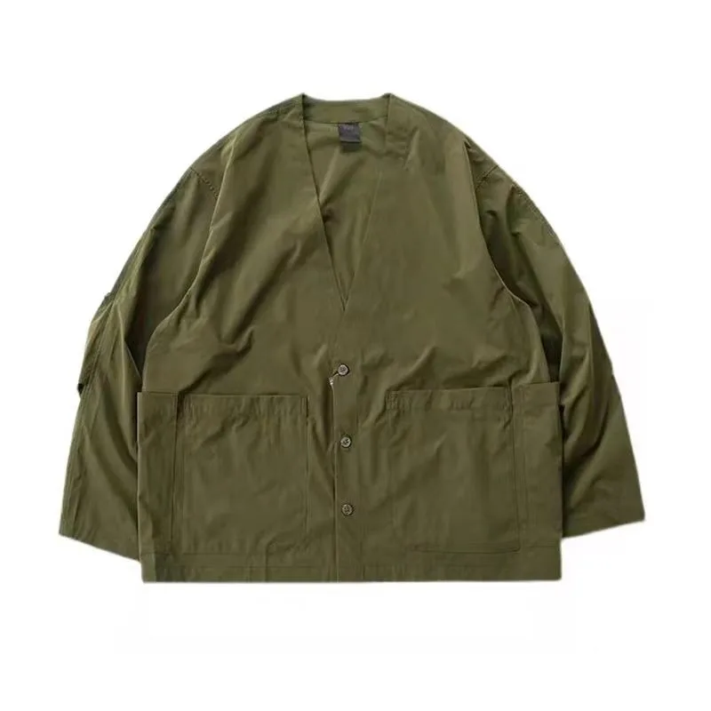 Dalwa Men's Japan Coat Multi Pocket Loose Summer Thin Waterproof Cardigan Jacket
