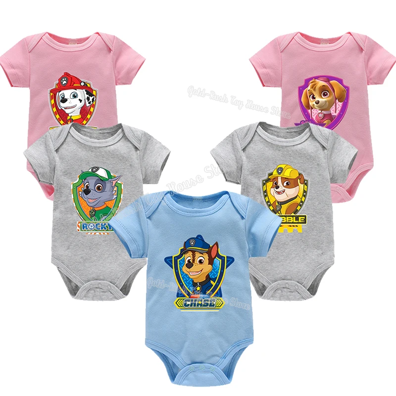 Paw Patrol Newborn Clothes Baby Girl Boy Romper Rubble Chase Skye Infant Cotton Bodysuit Marshall Rocky Jumpsuit Toddler Clothes