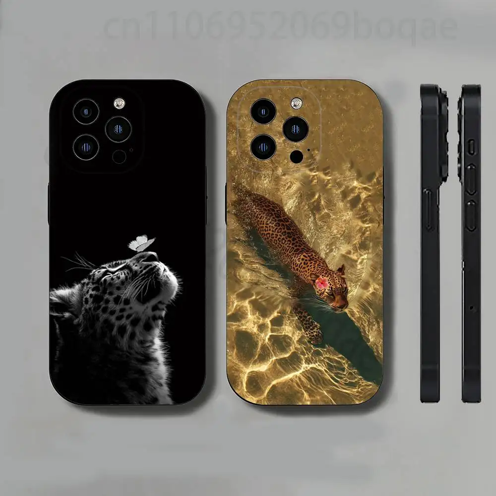 Flow Leopard Phone Case For iPhone 17,16,15,14,13,12,11 Pro,Max,Plus,X,XS,XR,SE,Mini