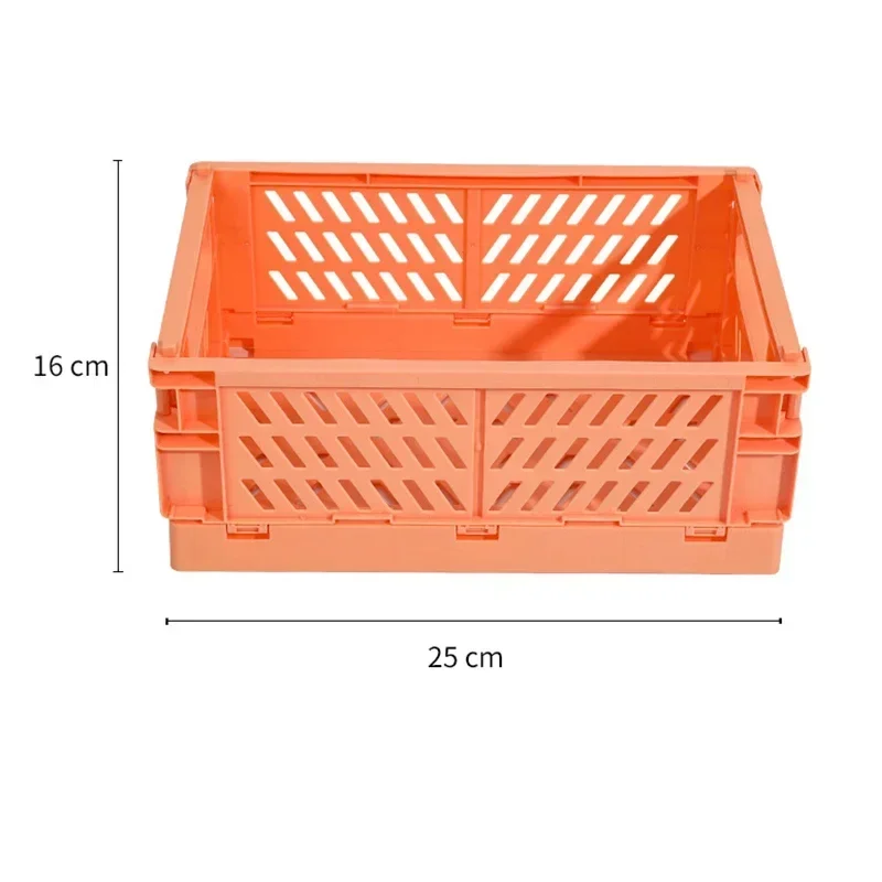 4 Color Organizing Storage Baskets Case Folding Student Desktop Basket Tape Stationery Plastic Foldable Container Storage Box