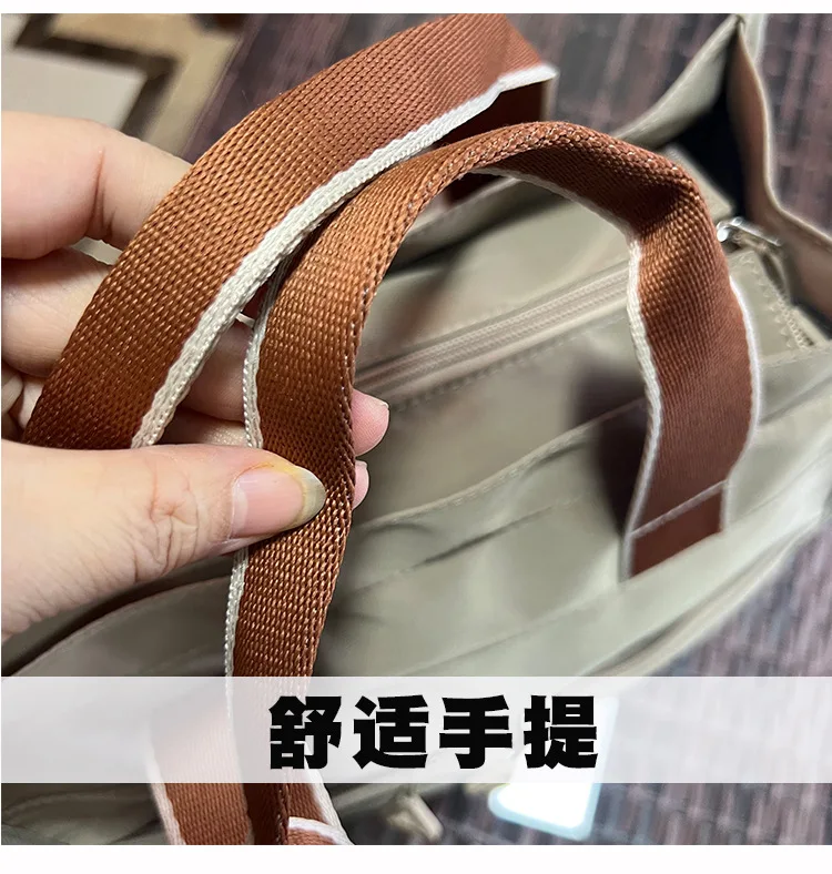 Multifunctional Handheld File Bag with Multiple Pockets, Large Capacity Backpack for Students, Lunchbox Bag Mommy Supplies