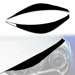 2 Pcs Piano Black Car Headlight Lamp Eyebrow Molding Trim For Hyundai Veloster 2011 2012 2013 2014 2015 2016 2017 Accessories
