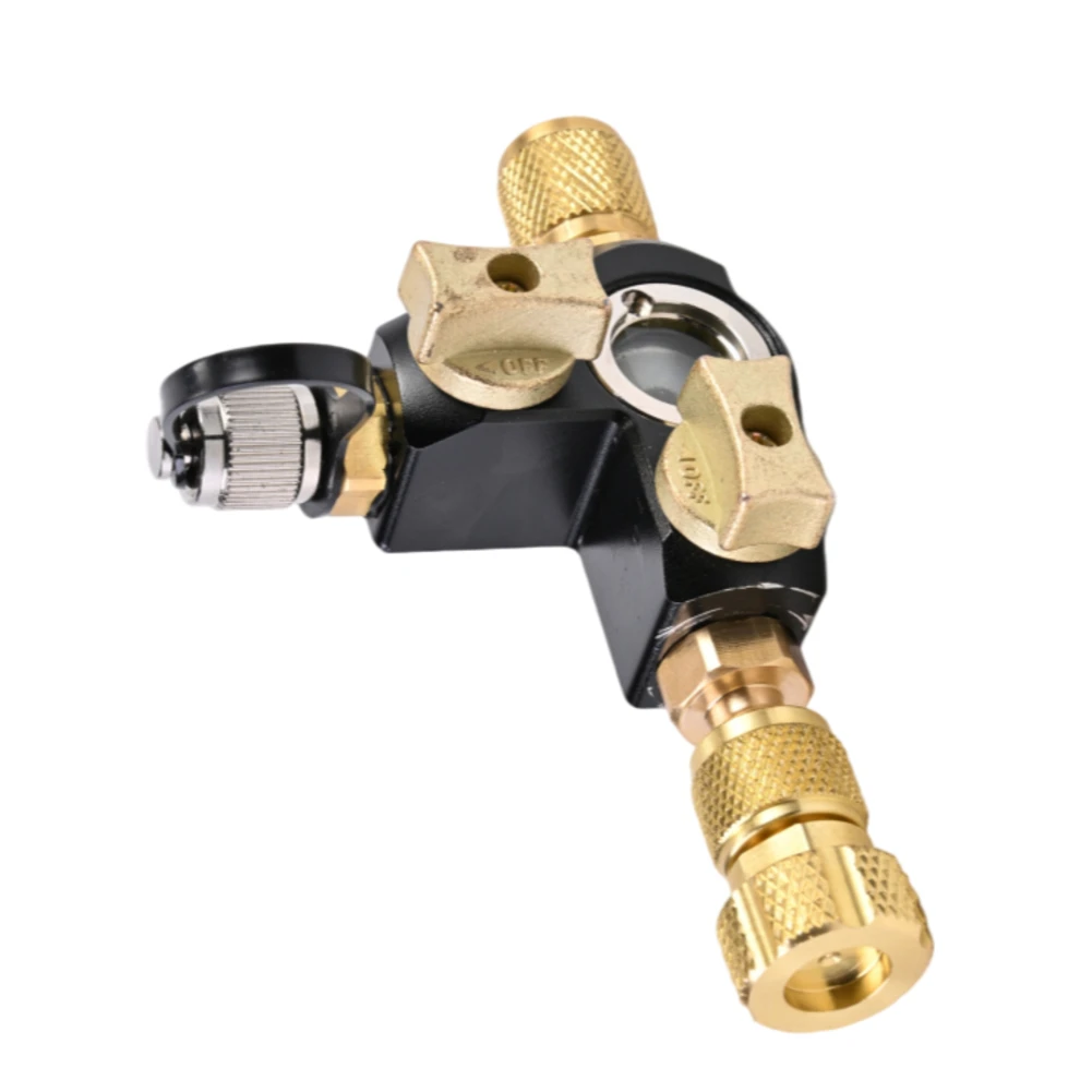 

1 Pcs Car 1/4 Inch Valve Core Removal Tool Dual Valve With Sight Glass For HVAC Tools Automotive Accessories