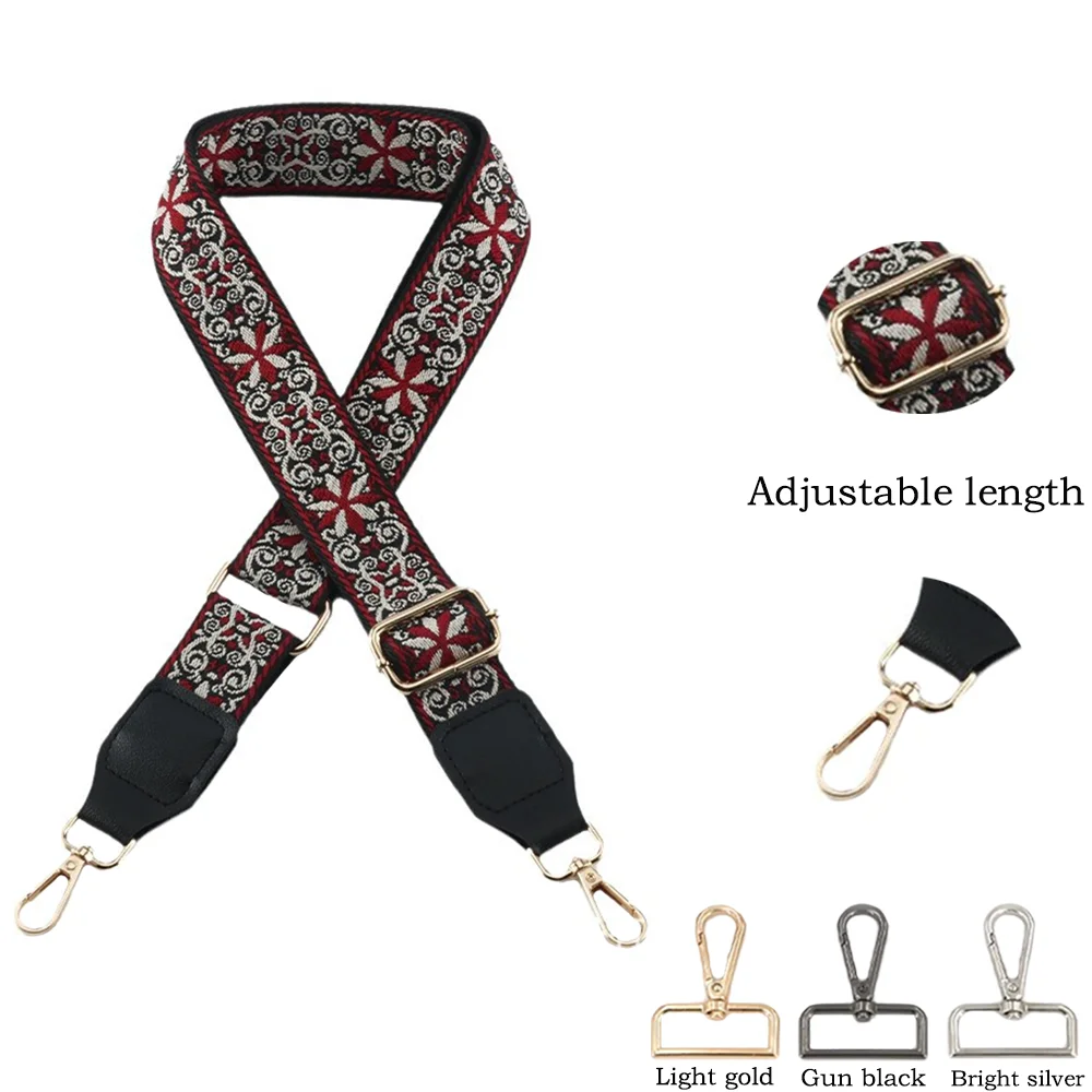 

3.8CM Nylon Shoulder Strap Diy Exquisite Embroidery Universal Fashionable Durable Precision Woven Diagonal Shoulder Strap