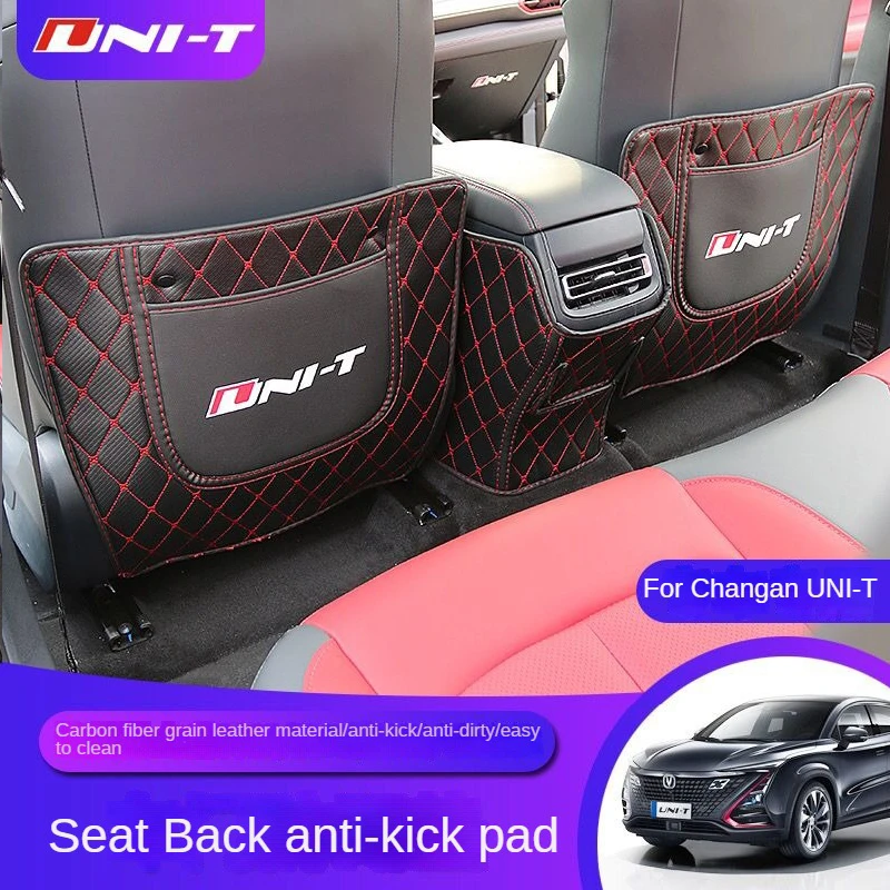 Car Seat Back Pad Anti-Kick Armrest Box Protector Cushion Cover Mat for Changan Chana UNI-T UNIT 2020 - 2024 2025 Accessories