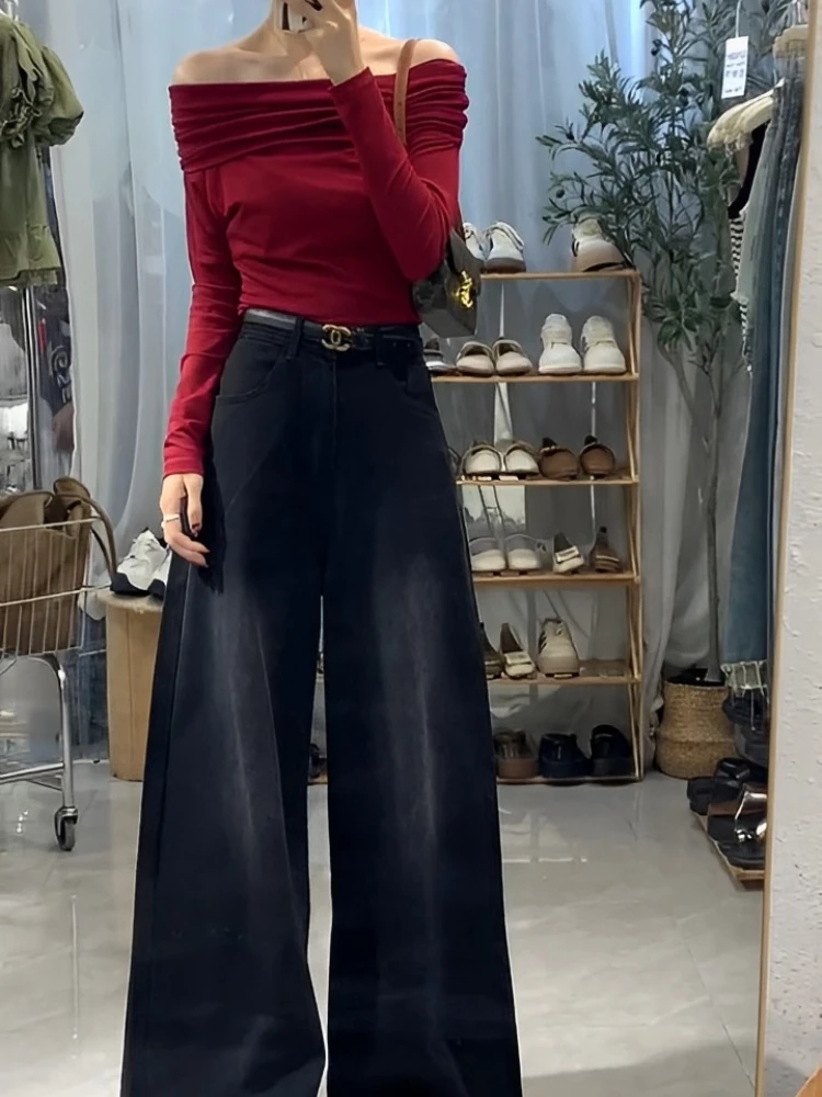 Rood Gebreide Truien Vrouwen Gesneden Hals Vintage Rugloze Sexy Y 2K Meisjes Mode Ulzzang Innerlijke Club Wear Tedere Streetwear Classic