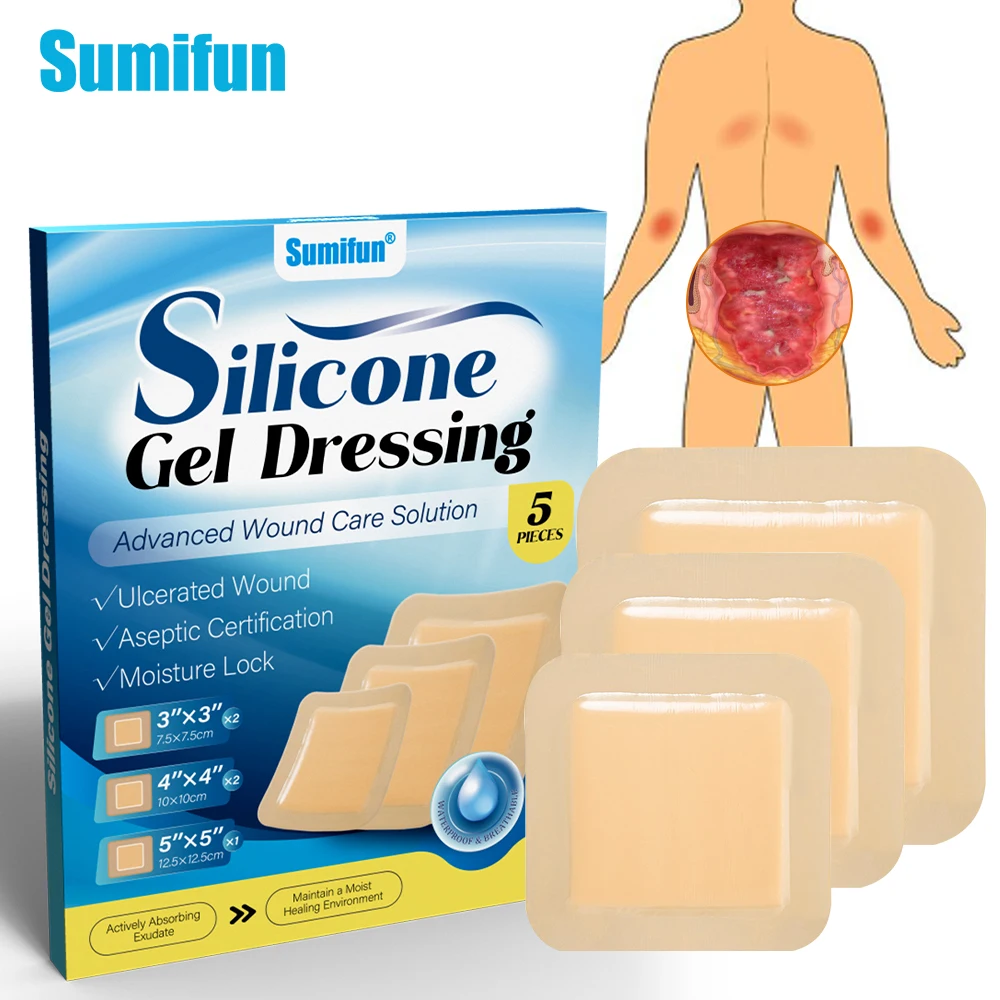 5 قطعة رغوة السيليكون خلع الملابس مقاوم للماء مضاد للجراثيم مكافحة العدوى لينة الجلد ودية Sacrum لاصق خلع الملابس المنزل الإسعافات الأولية #2
