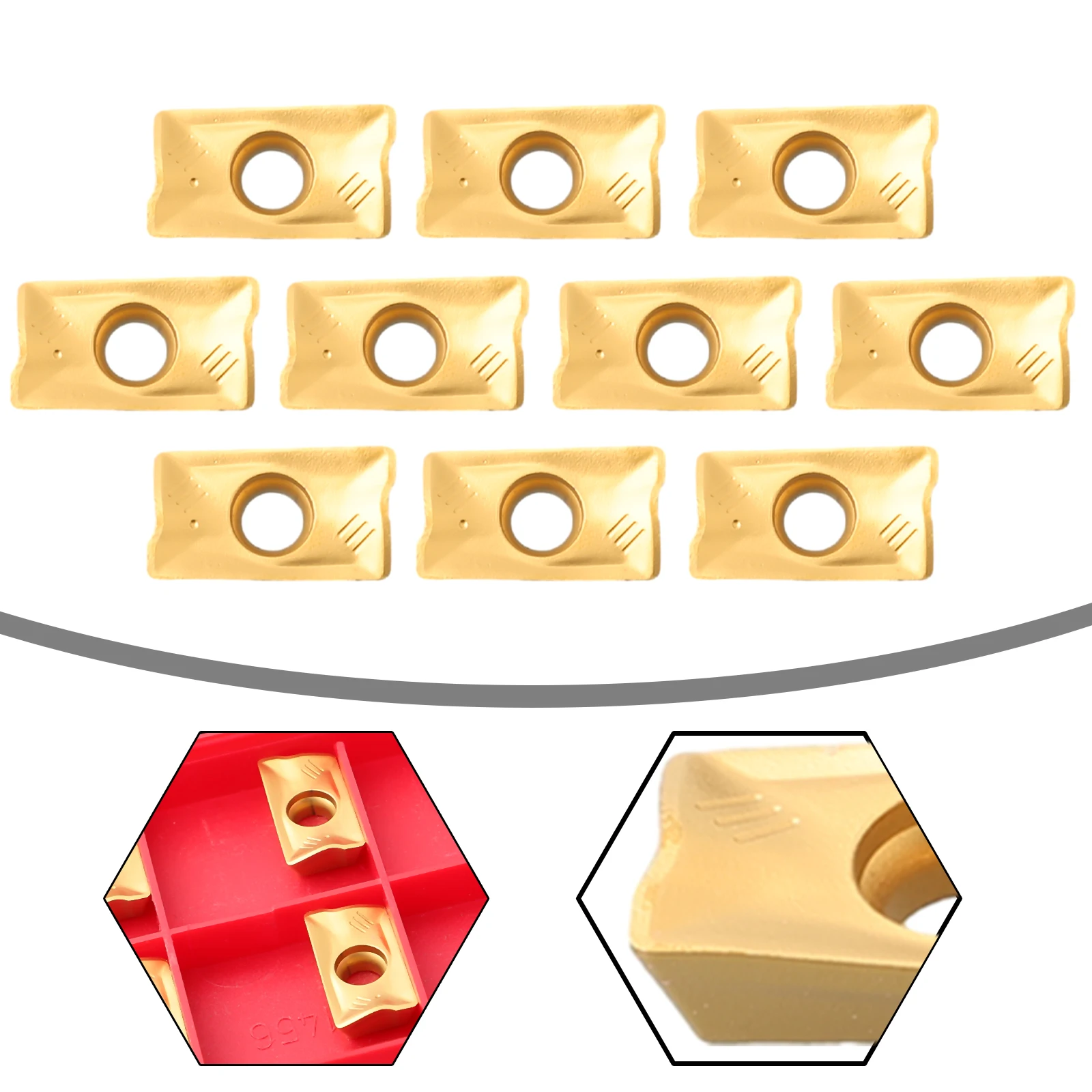 10pcs R390-17 04 08M-PM 1025 Indexable Carbide Cutter Inserts For Semi-finishing And Finishing Precision Grinding Manual Inspect