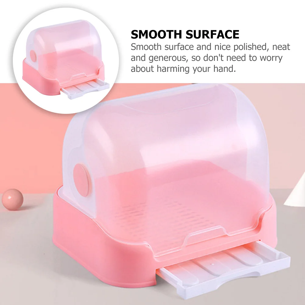 

Dish Drying Rack With Cover Bottle Drying Rack Space Saving Cup Glass Plate Organizer Kitchen Drain Tray Pp Plastic