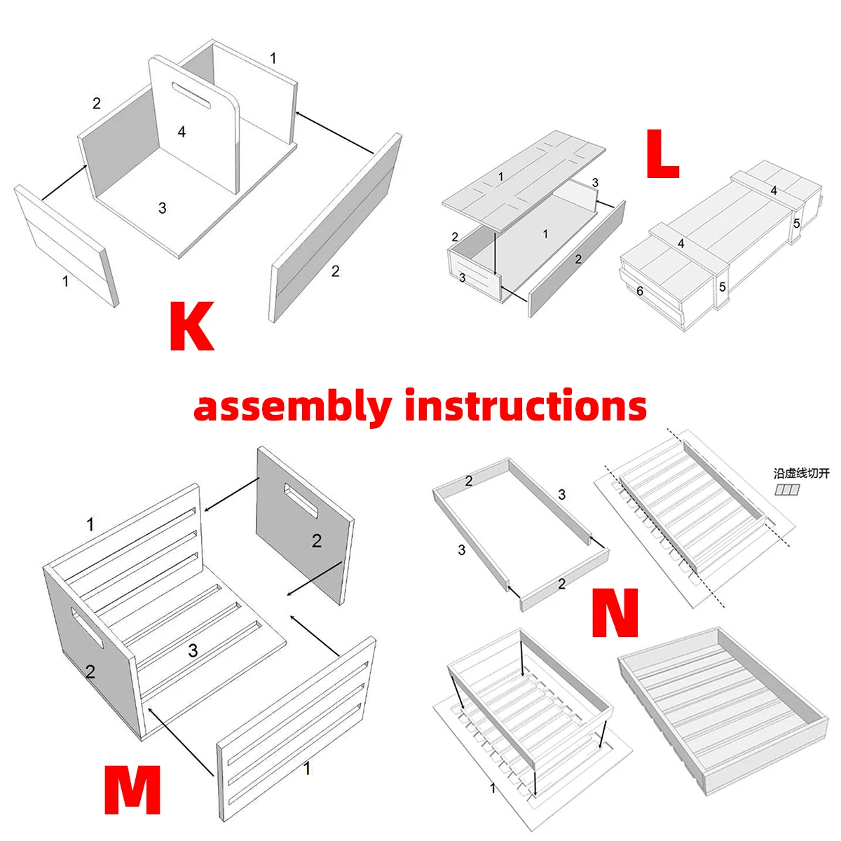 Modellbausatz im Maßstab 1:35, Holzkiste, längliche Box, quadratische Box, Korb, Munitionstruhe, Frachtpaletten, Diorama-Modelle, 4 Stück – Detail 4