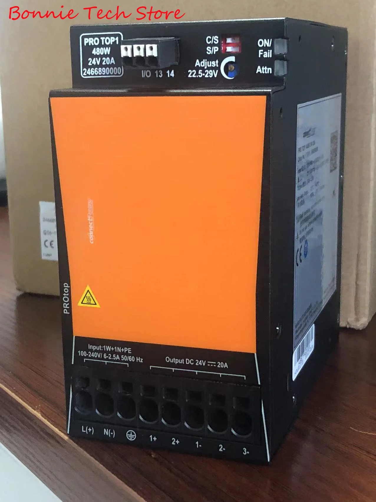 2466890000 untuk Weidmuller PRO TOP1 480W 24 V 20A, unit suplai daya mode saklar, 24 V