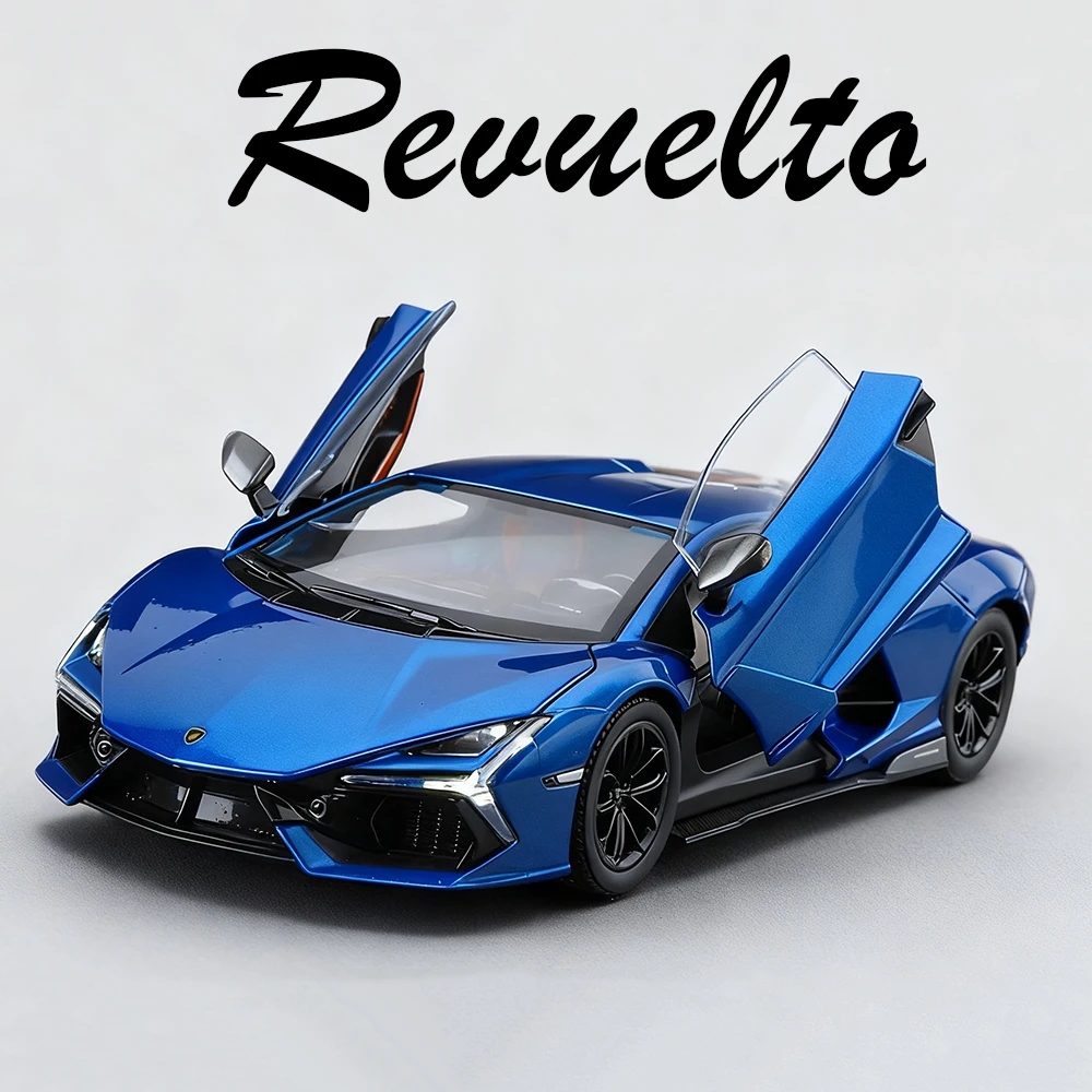 

1:24 Revuelto LP700, литая под давлением модель из сплава, игрушки, спортивный автомобиль, четырехколесная подвеска со звуковым светом, откатный автомобиль, модные украшения