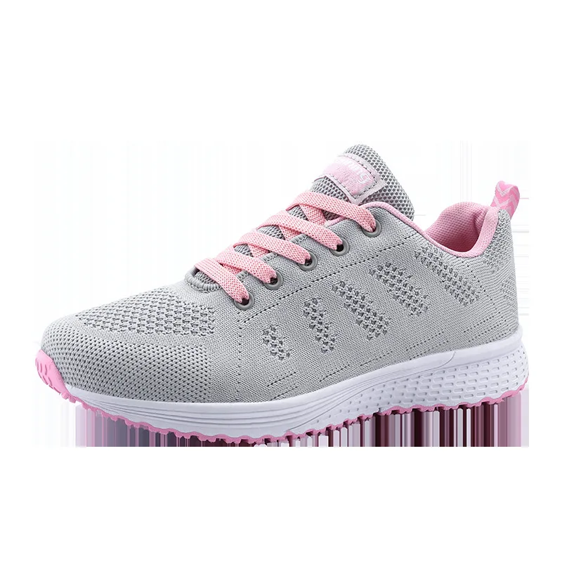 Baskets en maille respirante pour hommes et femmes, chaussures de course blanches, chaussures à plateforme confortables, sports de plein air, tennis, nouveau