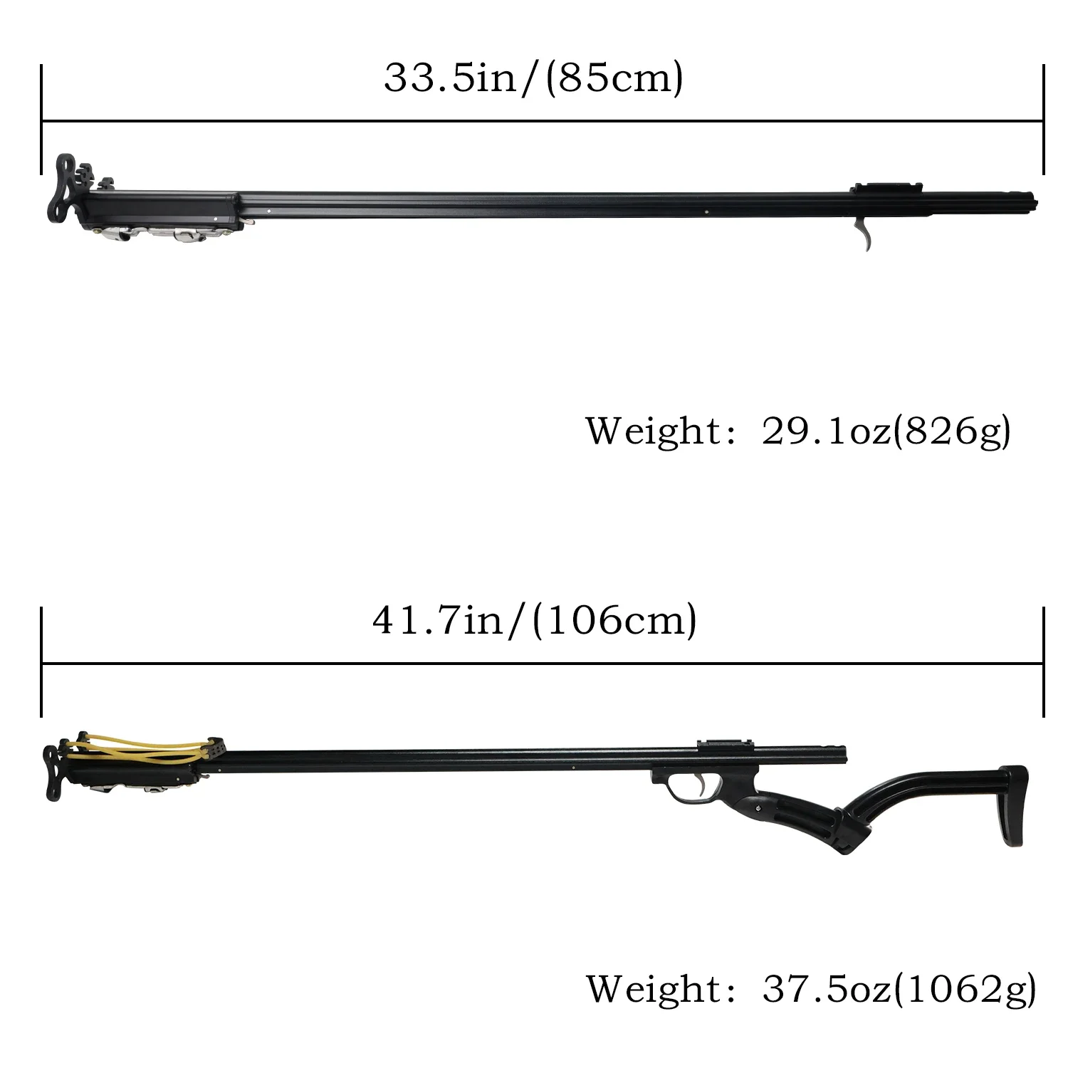 Black Long Aluminum Alloy Slingshot Extended Version High Power Outdoor Hunting Shooting Slingshot Outdoor Equipment